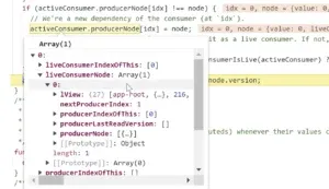 live consumer dependency from producer to template node