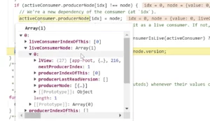 live consumer dependency from producer to template node
